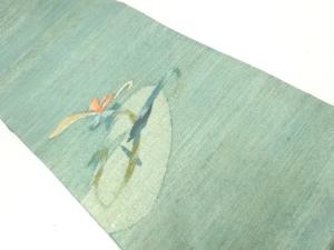 草花模様織出し袋帯